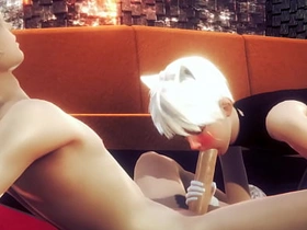 伪娘男同 - 艾伦手交和口交 - 伪娘伪男异装者动漫漫画日本亚洲游戏色情同性恋 gay asian videos sex