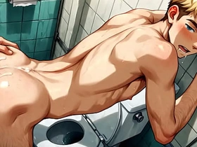 Yaoi - 金发嫩仔厕所性爱图集 - 动漫 漫画 亚洲 日本 游戏 男同色情 asian gay porn sex videos